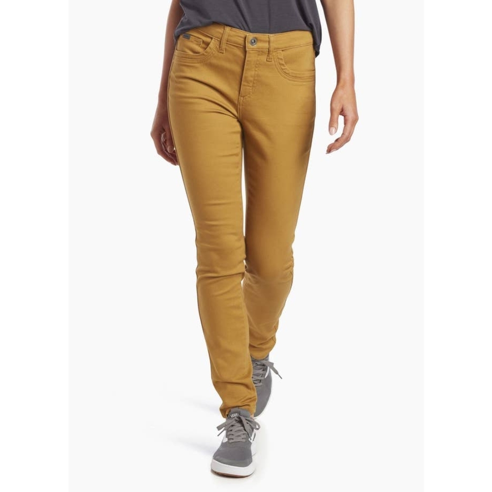 Kuhl jeans women's Size 12 regular mustard yellow skinny-fits more like 10